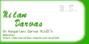 milan darvas business card